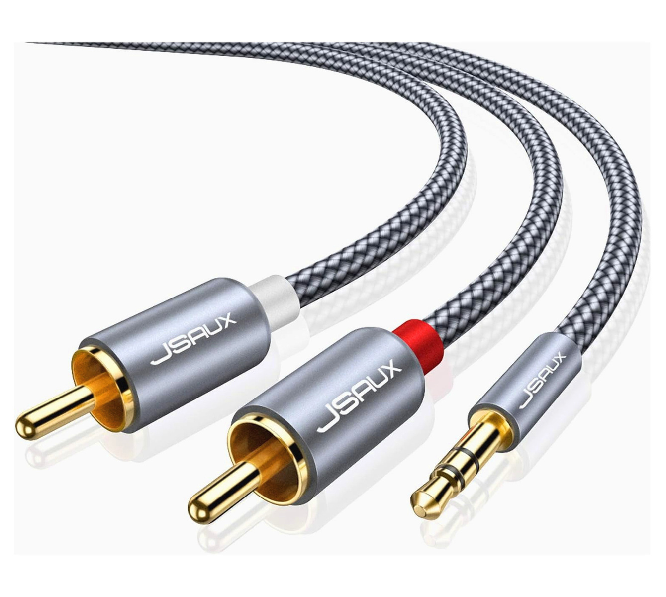 Kabel Przewód JSAUX Audio HQ 2x RCA MINI JACK 3,5mm Cinch Stereo 2m