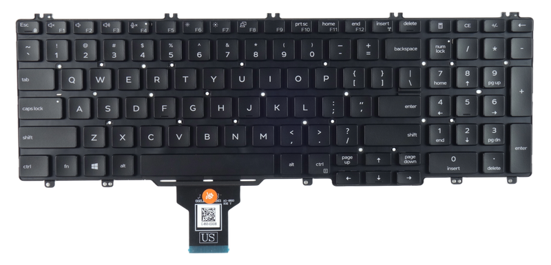 Klawiatura do laptopa Dell Latitude 5500 5501 5510 BEZ TRACKPOINTA QWERTY