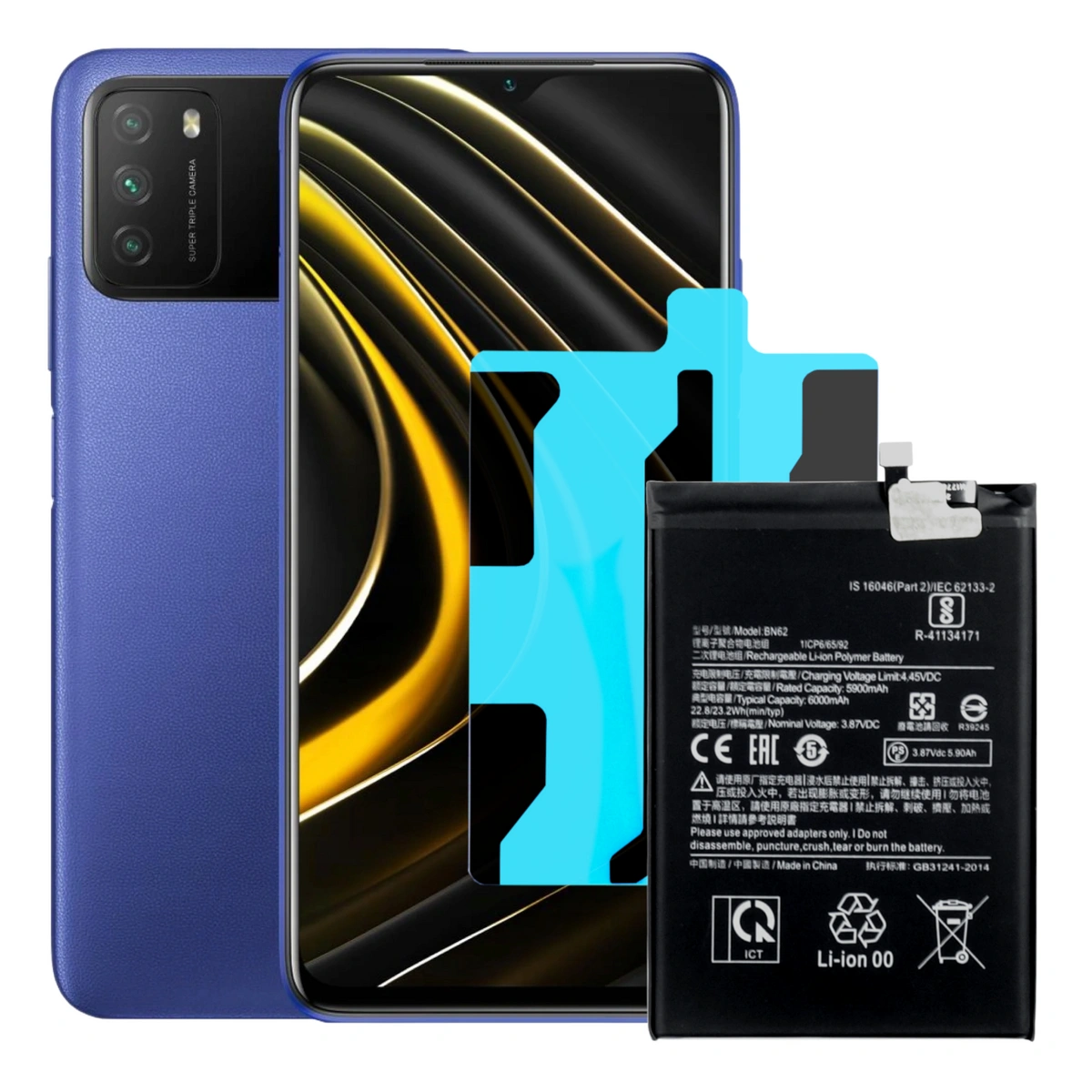 Bateria Akumulator do Xiaomi Poco M3 / Xiaomi Redmi 9 4G / 9T BN62 5900 mAh