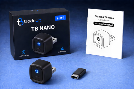 Bezprzewodowy Adapter TB NANO USB-A BT 5.4 WiFi dla Apple CarPlay Android Auto