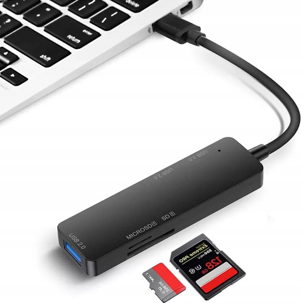 Rozgałęźnik rozdzielacz portów HUB USB 3.0 MicroSD SD