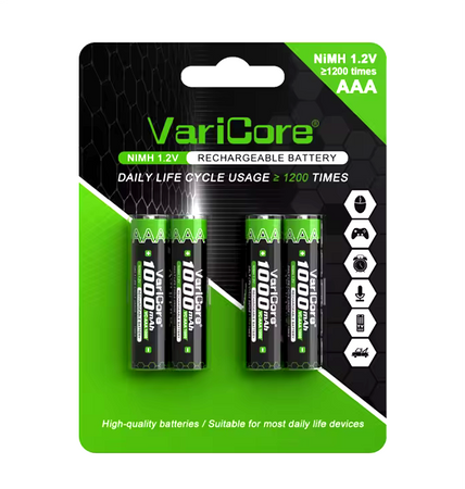 Akumulator bateria ogniwo VariCore VC-AAA 1000 AA-Ni-MH 1.2V 1000mAh 4-pak