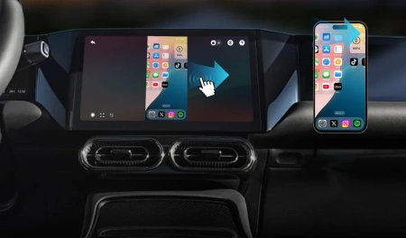 Bezprzewodowy Adapter Samochodowy Ottocast Mirror Touch dla Apple CarPlay