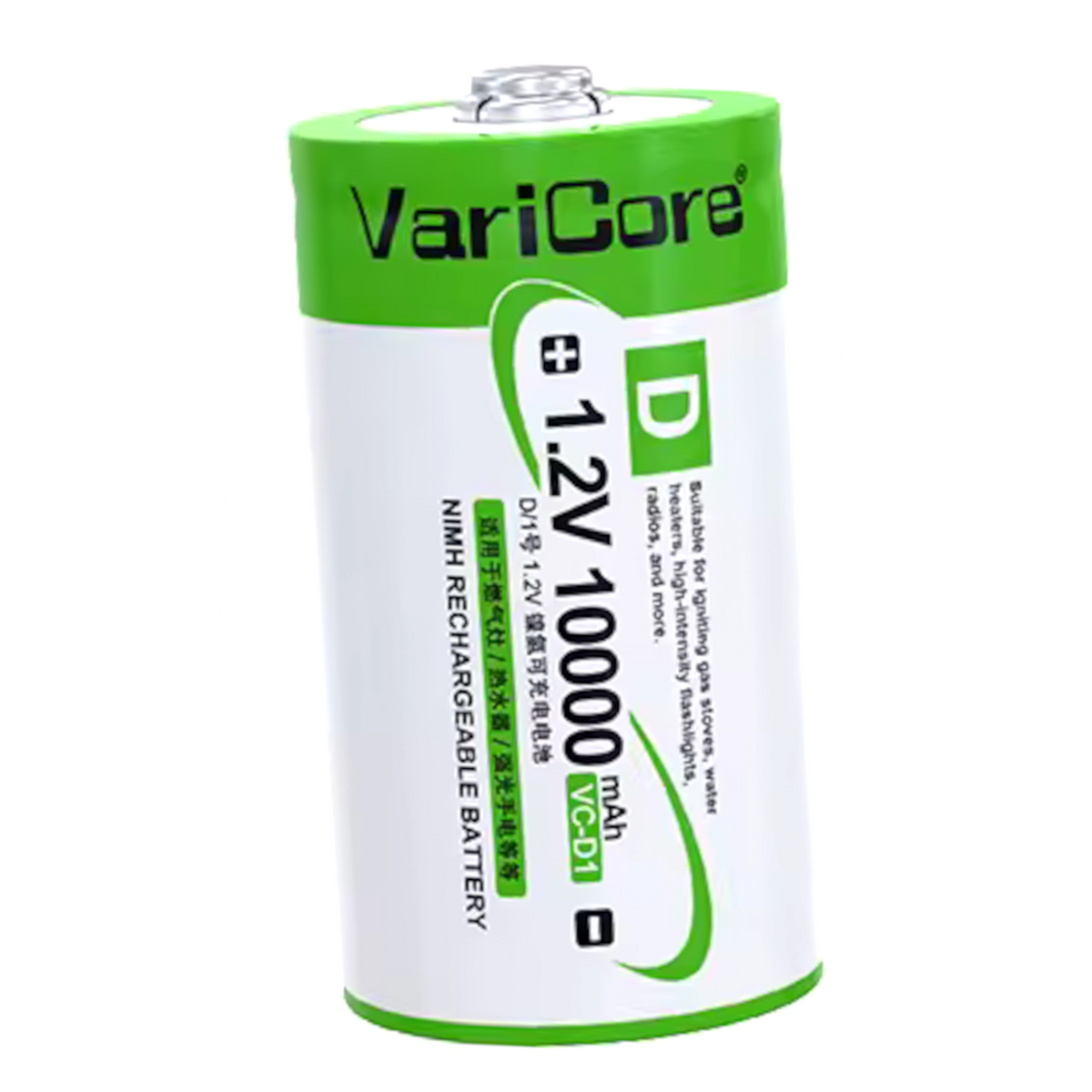 Akumulator bateria ogniwo VariCore VC-D1 D (R20) Ni-MH 1.2V 10000mAh