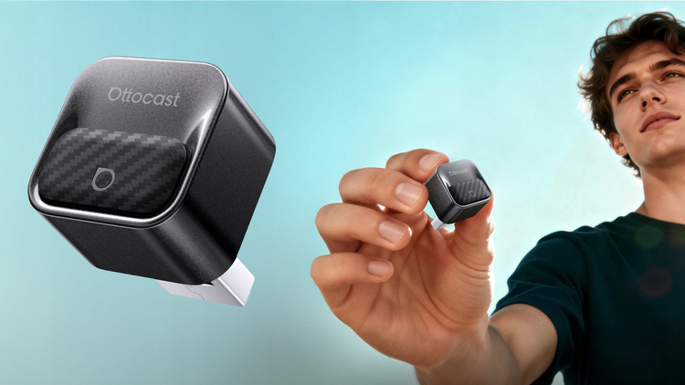 Adapter do Apple CarPlay Android Auto WiFI 6 BT 5.4 Ottocast Mini Core