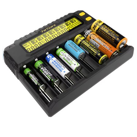 Ładowarka VariCore VCP8 do baterii akumulatorów AA AAA 18650 21700 26700