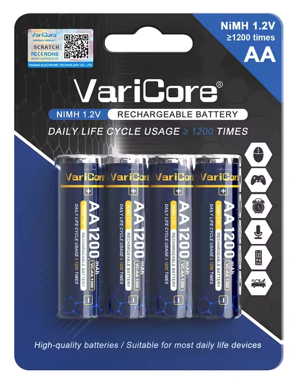 Akumulator bateria ogniwo VariCore VC-AA 1200 AA-Ni-MH 1.2V 1200mAh 4-pak