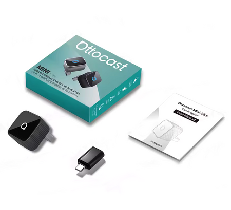Bezprzewodowy Adapter Ottocast Mini Cube CarPlay / Android Auto Czarny