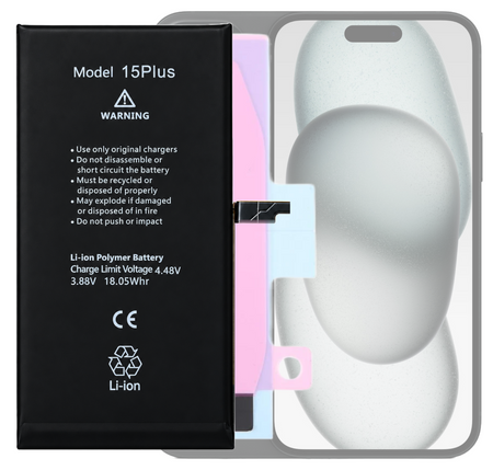 Bateria Akumulator do iPhone 15 Plus Powiększona 4650mAh BEZ KOMUNIKATU