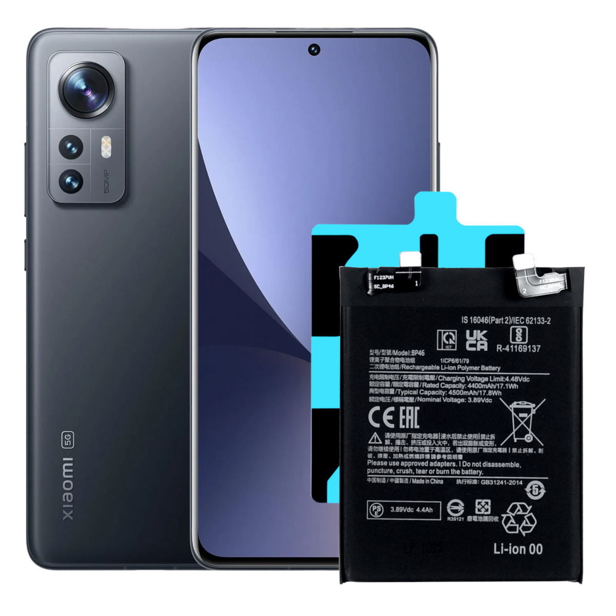 Bateria Akumulator do Xiaomi 12 / 12X / 12S BP46 4400 mAh + Taśma montażowa