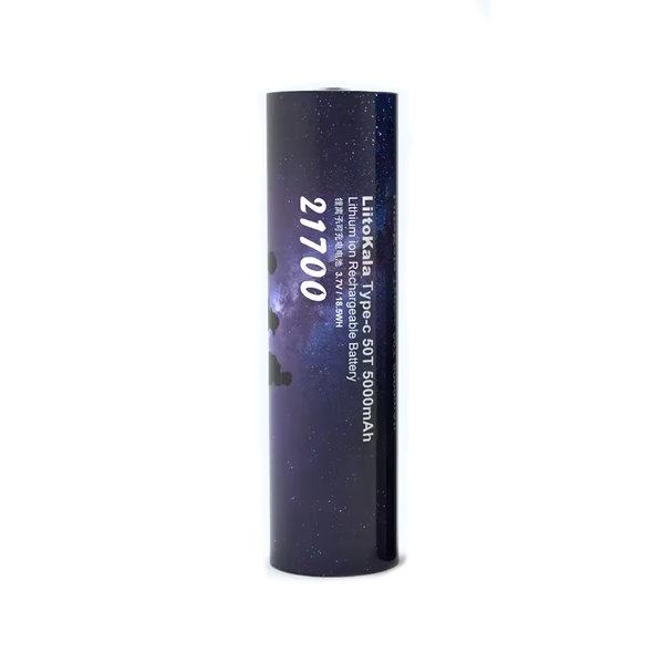 Akumulator bateria Liitokala 50T Type-C wypukły plus 3.7 V 5000mAh 21700