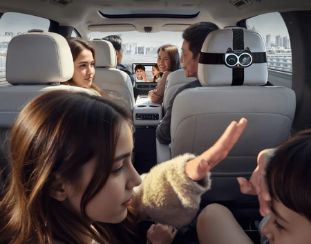 Elektroniczna Niania Kamera Samochodowa Ottocast Cabin Care Apple CarPlay