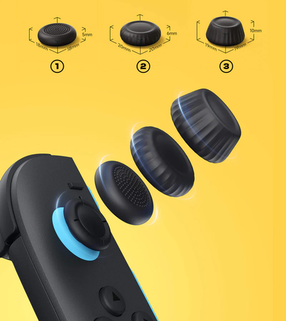Nakładki Gumki na Joy-Con 6w1 JSAUX do konsoli Nintendo Switch 2 Czarne