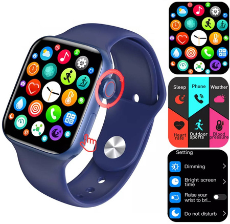 Zegarek Smartwatch Damski Męski Ciśnienie Tętno PL