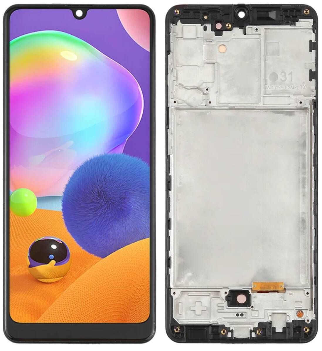 Wyświetlacz LCD + ekran dotykowy Samsung SM-A315 Galaxy A31 (OLED) Ramka czarna