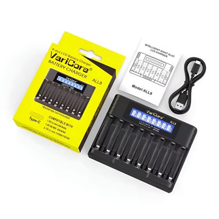 Uniwersalna Ładowarka VariCore ALL8 do Baterii Ni-MH AA AAA Li-ion 14500