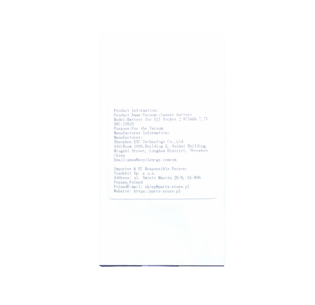 Akumulator do DJI Osmo Pocket 2 Pocket 1 875mAh 2ICP5/22/67 HB3-875-7.7