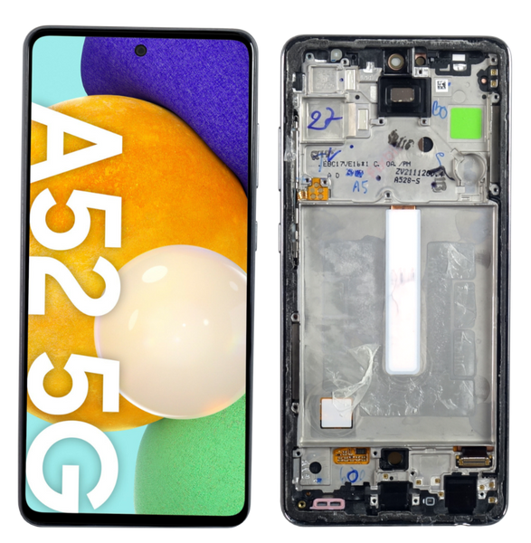 Oryginalny wyświetlacz Ekran do Samsung Galaxy A52s SM-A528 Ramka Czarna (Demontaż)