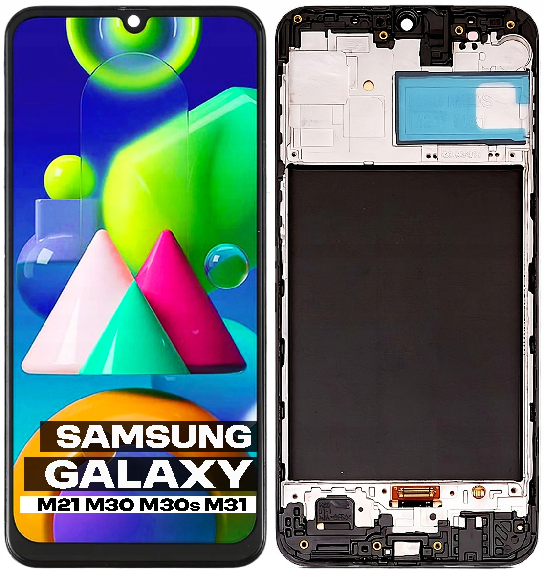 Wyświetlacz LCD + ekran dotykowy Samsung SM-M215 Galaxy M21 M30 M30s (OLED) Ramka czarna