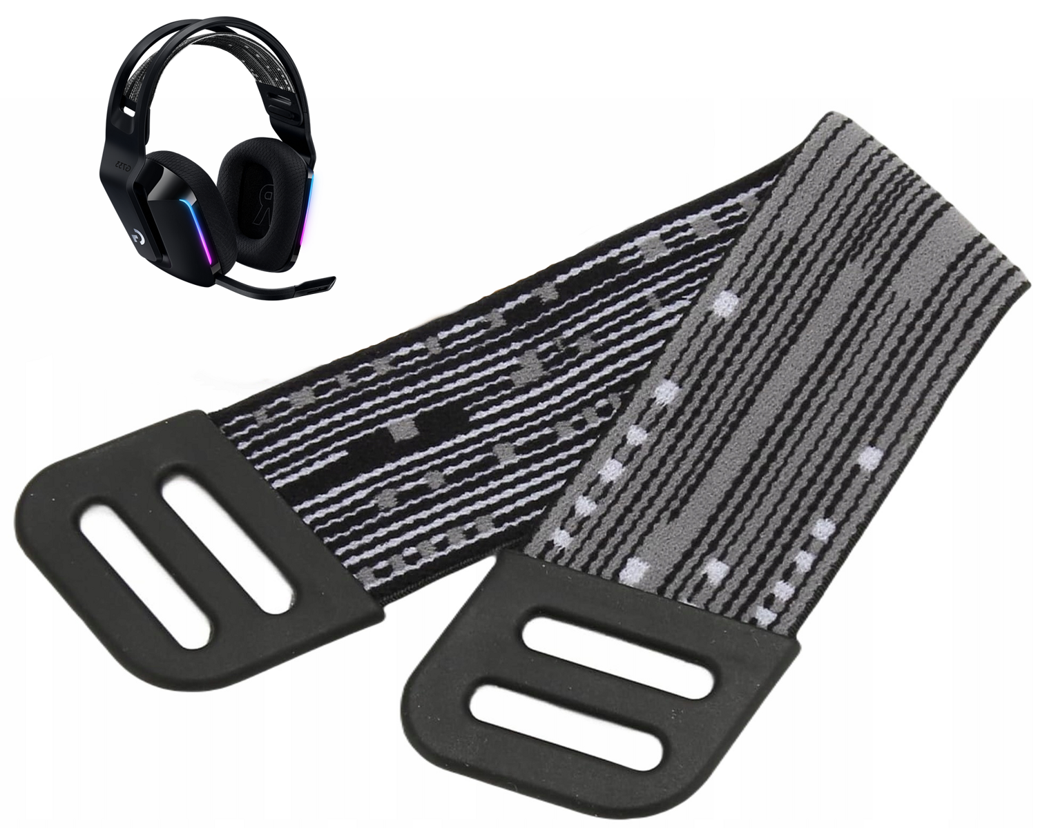 Nakładka Taśma Guma na pałąk do słuchawek Logitech G733 G335 Szara