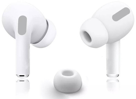 Silikonowe Gumki Douszne do Apple AirPods Pro GEN 1/2 Komplet (S, M, L) biały