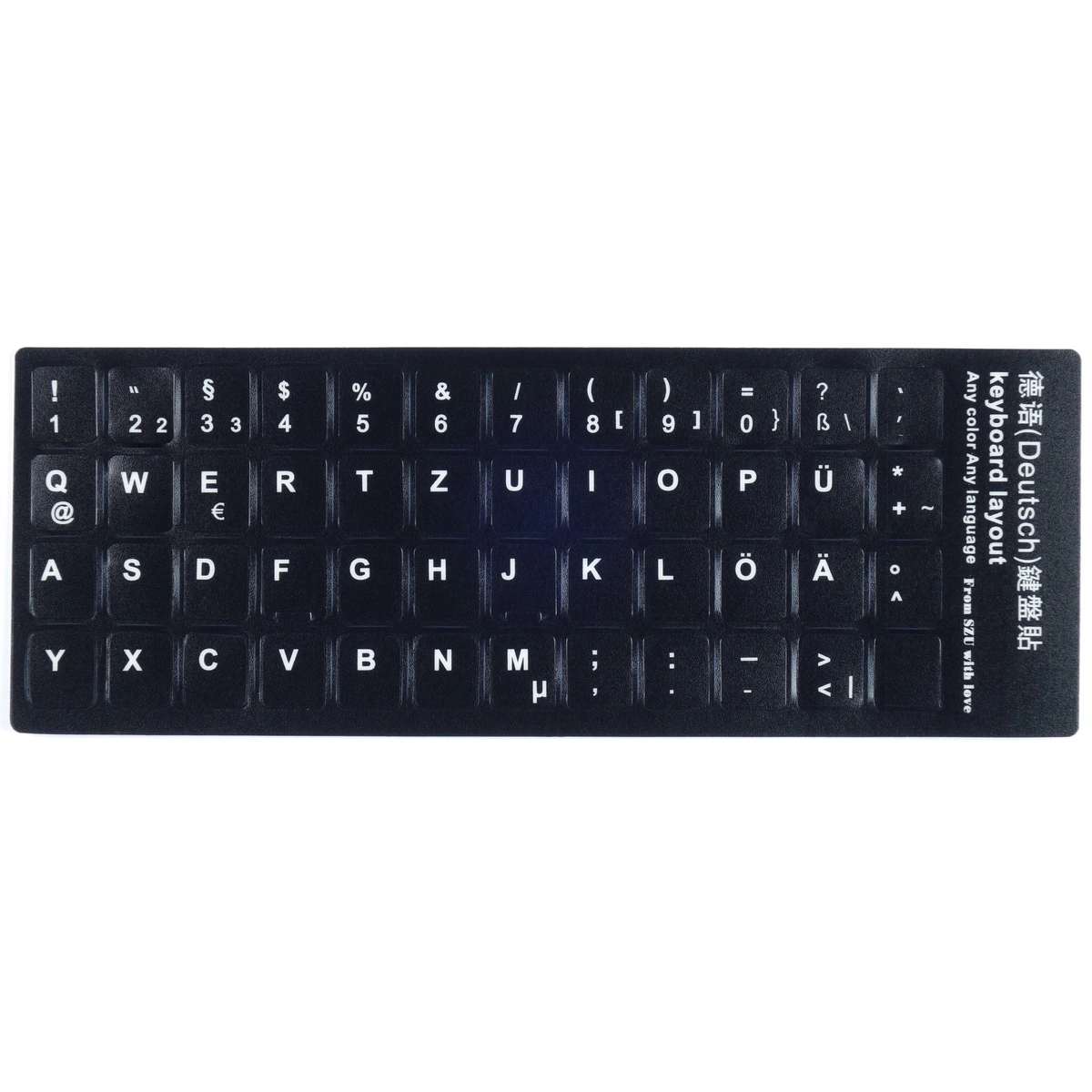 Naklejki nalepki na klawiaturę laptopa PC QWERTZ Niemiecki Deutsch DE 11x13 mm