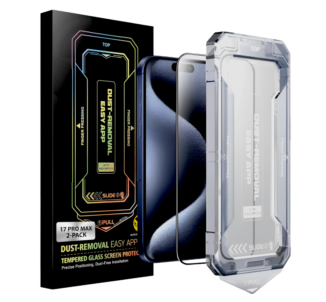 2x Szkło Ochronne 9H do iPhone 17 Pro Max Aplikator Łatwy Montaż Szybka
