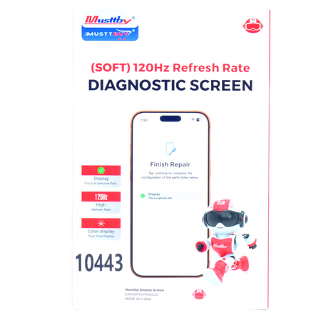 Wyświetlacz do iPhone 15 Pro Max 120Hz SOFT OLED z taśmą Light Sensor Diagnostic