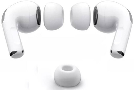 Silikonowe Gumki Douszne do Apple AirPods Pro GEN 1/2 Komplet (S, M, L) biały