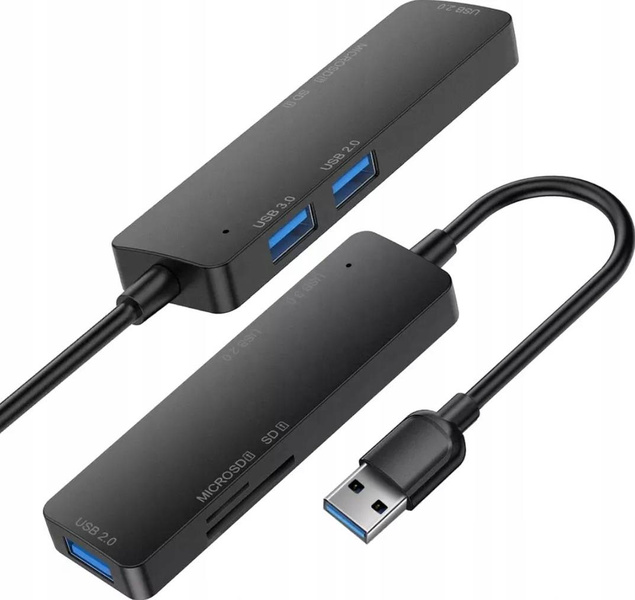 Rozgałęźnik rozdzielacz portów HUB USB 3.0 MicroSD SD