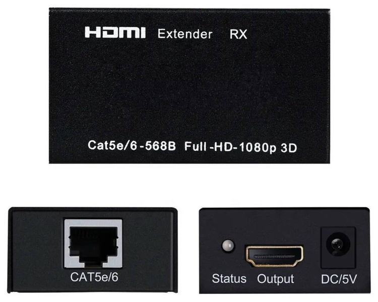 Przedłużacz Extender HDMI do LAN RJ45 Dual CHIP 60m