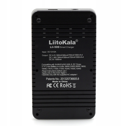 Ładowarka uniwersalna do baterii akumulatorów 18650 26650 LiitoKala Lii-500