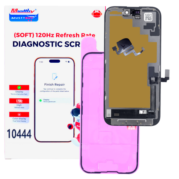 Wyświetlacz do Apple iPhone 16 120Hz z taśmą Proximity Sensor Diagnostic