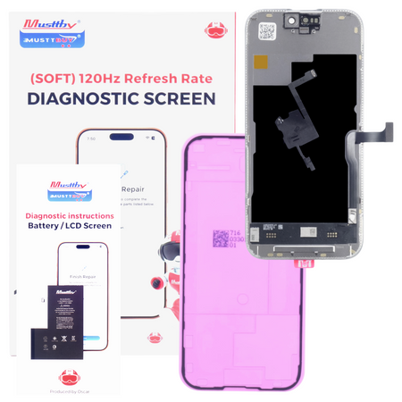 Wyświetlacz do Apple iPhone 15 Pro 120Hz z taśmą Light Sensor Diagnostic