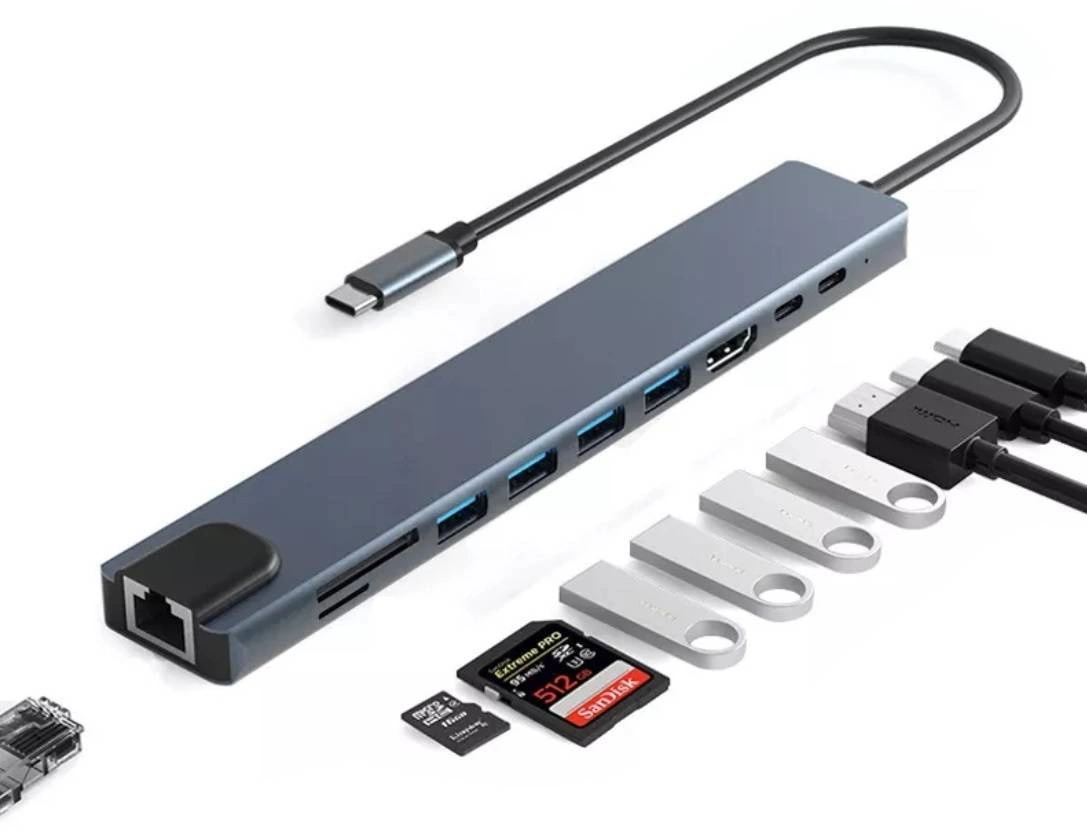 HUB USB-C HDMI 4k USB 3.0 PD Power Delivery 87W