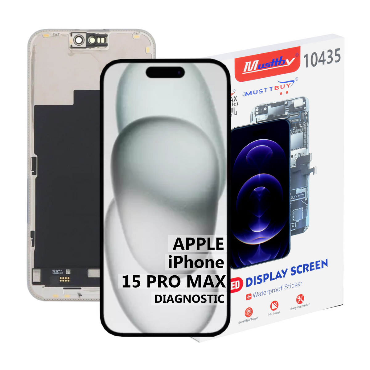 Wyświetlacz Soft OLED Programowalny LCD do Apple iPhone 15 Pro Max 120Hz