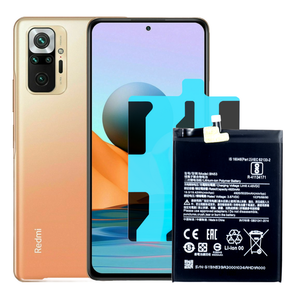 Bateria do Xiaomi Redmi Note 9 Pro / Note 10 Pro 4G BN53 4920 mAh + Klej