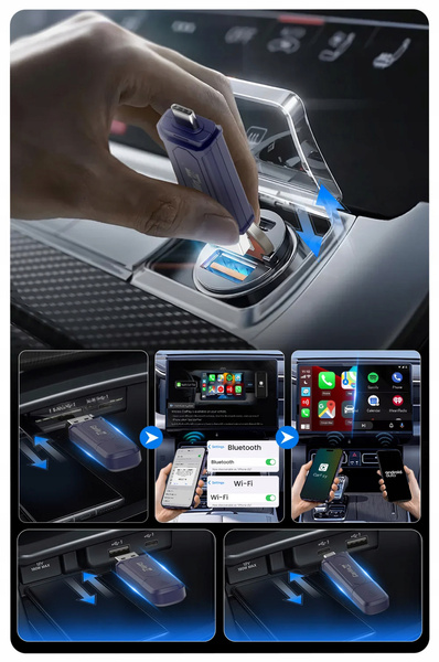Adapter CarlinKit Mini SE Pro dla Apple CarPlay Android Auto Bezprzewodowy