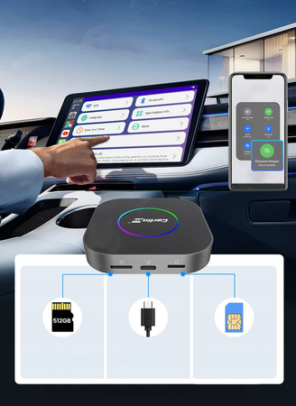 Adapter Bezprzewodowy Carlinkit Tbox S CPC-200 RGB dla CarPlay/Android Auto