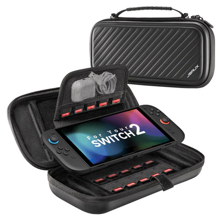 Przenośne Etui Futerał Obudowa JSAUX dla NINTENDO SWITCH 2 - Kieszeń na gry