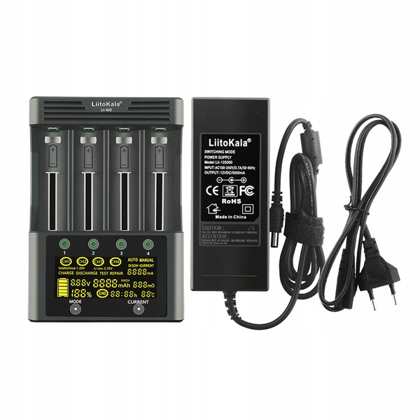 Ładowarka uniwersalna do baterii akumulatorów 18650 26650 LiitoKala Lii-600