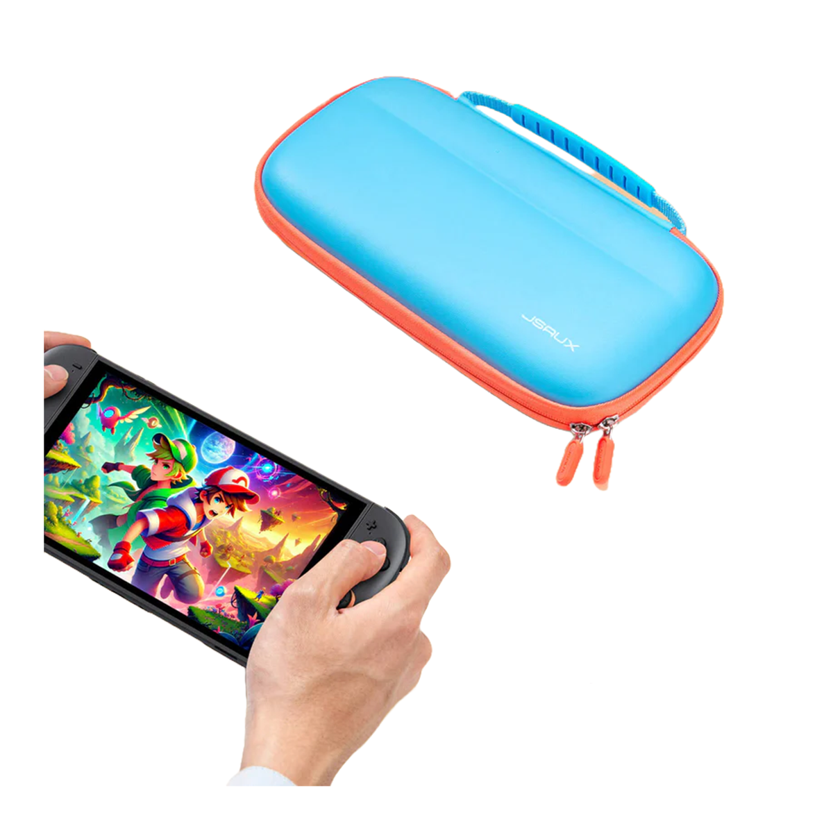 Niebieskie Etui Ultra-cienkie lekkie JSAUX do konsoli Nintendo Switch 2
