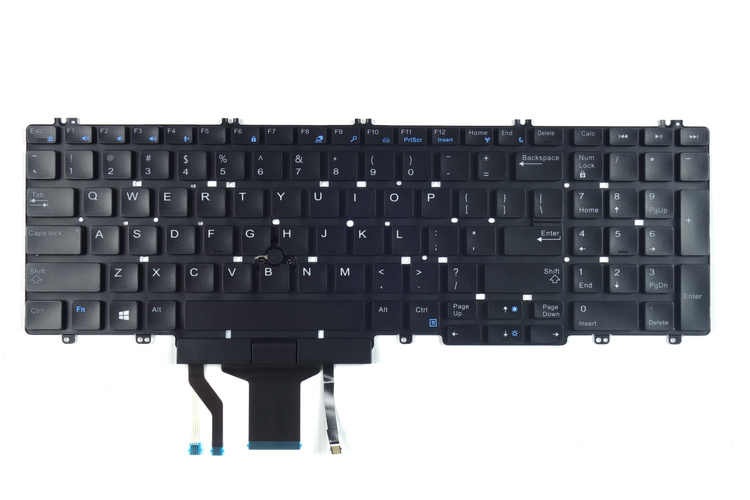 Klawiatura do laptopa Dell Precision 7530 7540 7730 7740 LED trackpoint