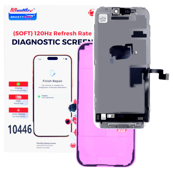 Wyświetlacz do iPhone 16 Pro Max 120Hz z taśmą Light Sensor Diagnostic