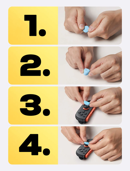 Nakładki Gumki na Joy-Con 6w1 JSAUX do konsoli Nintendo Switch 2 Kolorowe