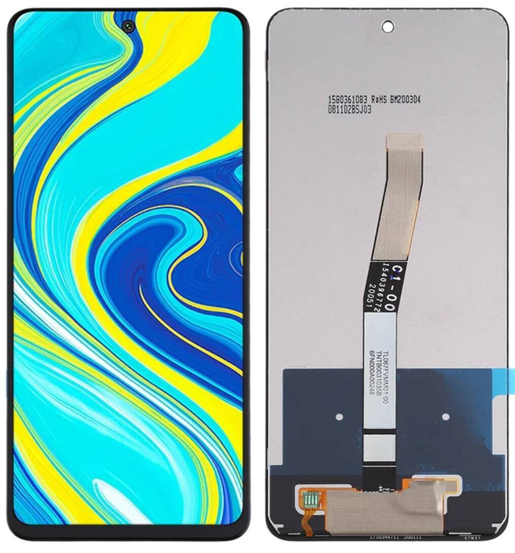 Oryginalny wyświetlacz LCD + ekran dotykowy Xiaomi Redmi Note 9 Pro (Regenerowany) Czarny