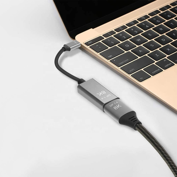 Kabel Złącze USB-C DisplayPort 1.4 8K 60Hz 4K 144Hz MAC ThunderBolt 3/4