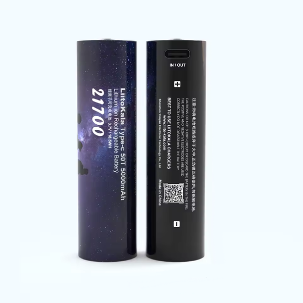 Akumulator bateria Liitokala 50T Type-C wypukły plus 3.7 V 5000mAh 21700