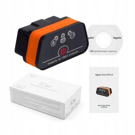 Interfejs diagnostyczny Vgate iCar2 ELM327 OBD2 PL Bluetooth JĘZYK POLSKI