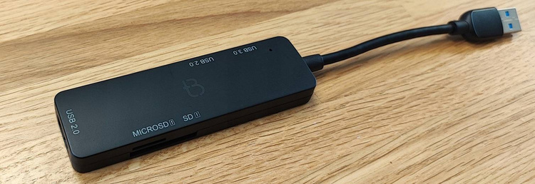 Rozgałęźnik rozdzielacz portów HUB USB 3.0 MicroSD SD
